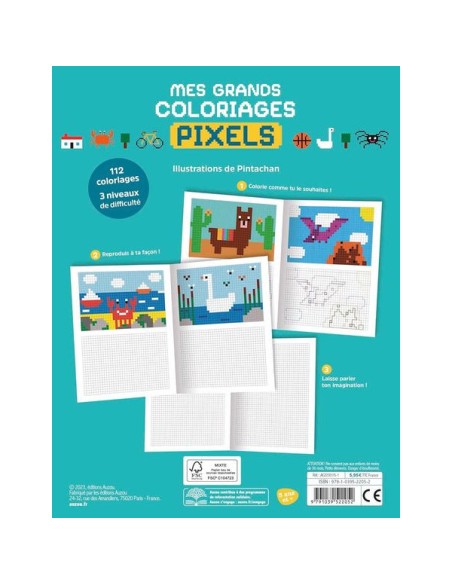 Mes grands coloriages - Pixels 2 - Auzou