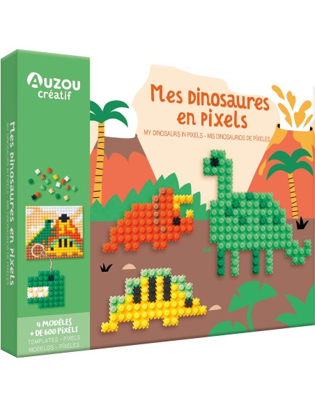 Mes créations en pixels - Dinosaures - Auzou