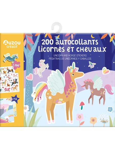 Ma pochette d'artiste - Autocollants licornes et chevaux - Auzou