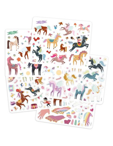Ma pochette d'artiste - Autocollants licornes et chevaux - Auzou