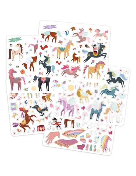 Ma pochette d'artiste - Autocollants licornes et chevaux - Auzou
