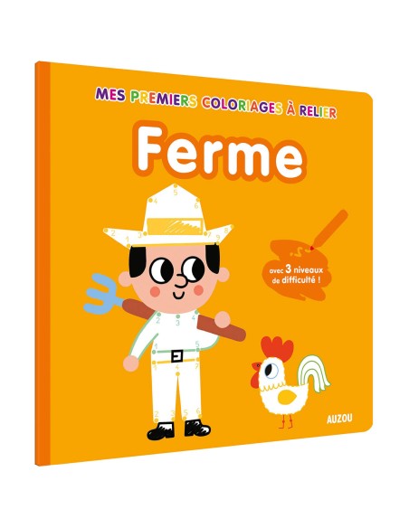 Mes premiers coloriages - Points à relier - La ferme - Auzou