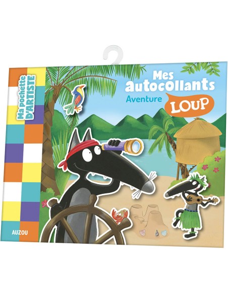 Ma pochette d'artiste - Ma pochette d'autocollants loup - Aventure - Auzou