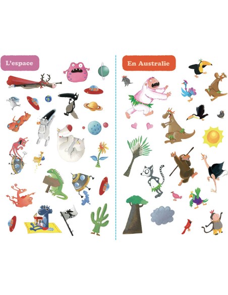 Ma pochette d'artiste - Ma pochette d'autocollants loup - Aventure - Auzou