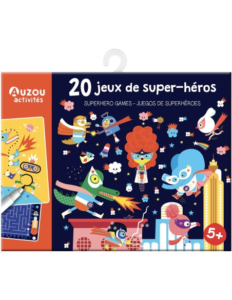 Ma pochette de jeux - 20 jeux de super-héros - Auzou