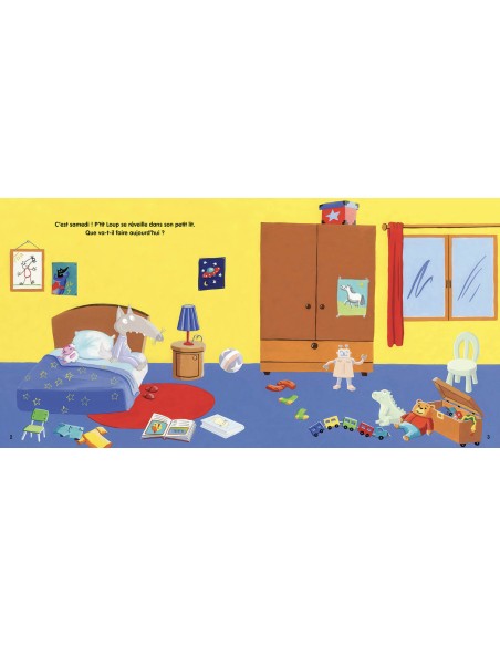 Mon cahier d'autocollants P'tit Loup - la journée de P'tit Loup - Auzou