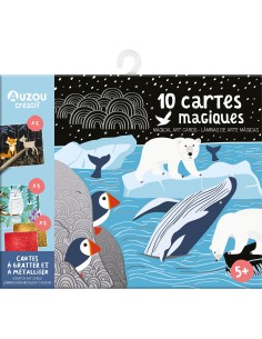 Ma pochette d'artiste - 10 cartes magiques - Cartes à gratter et à métalliser - Auzou