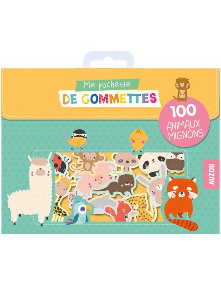 Ma pochette de gommettes - 100 animaux mignons - Auzou