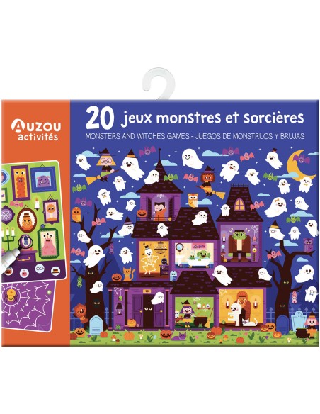 Ma pochette de 20 P'tits jeux monstres et sorcières - Auzou