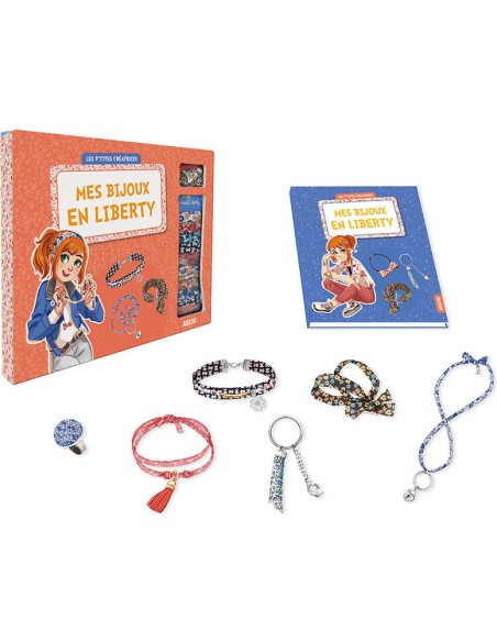 Ma boîte à bijoux - Les p'tites créatrices - Mes bijoux en liberty - Auzou