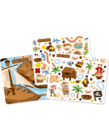 Ma pochette d'artiste - Autocollants pirates - Auzou