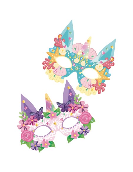 Masques et tatoos licornes - Auzou