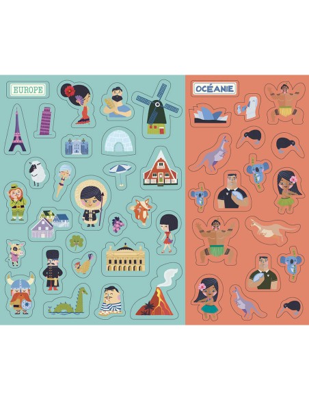 Ma pochette d'artiste - Mon poster a animer monde - Auzou