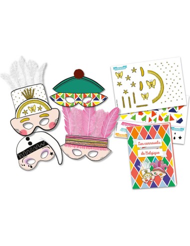 Ma pochette d'artiste - Ma pochette de masques - Carnavals de belgique - Auzou