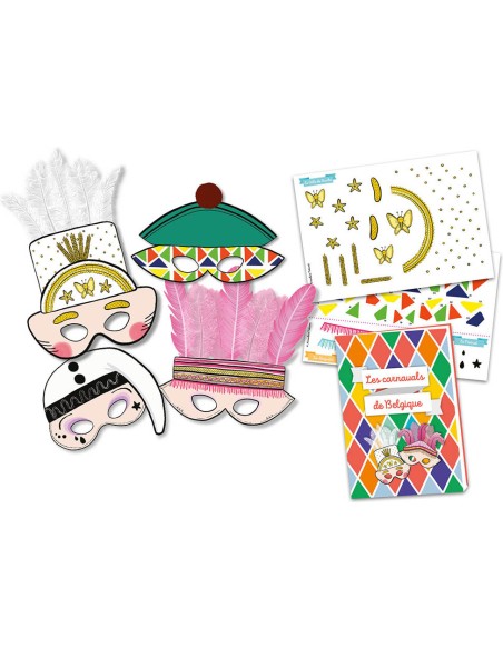 Ma pochette d'artiste - Ma pochette de masques - Carnavals de belgique - Auzou