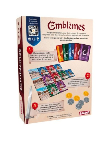 Emblèmes - Jeu de Société - Jeu de Cartes - Savana