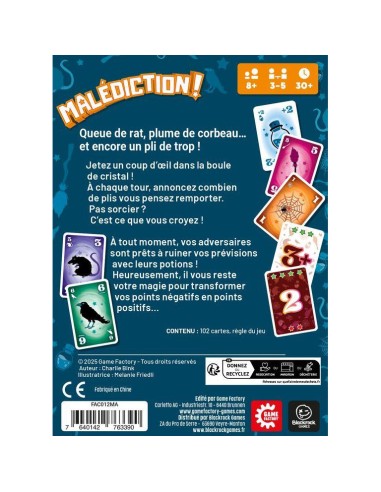 Malédiction! - Jeux de société - Game Factory