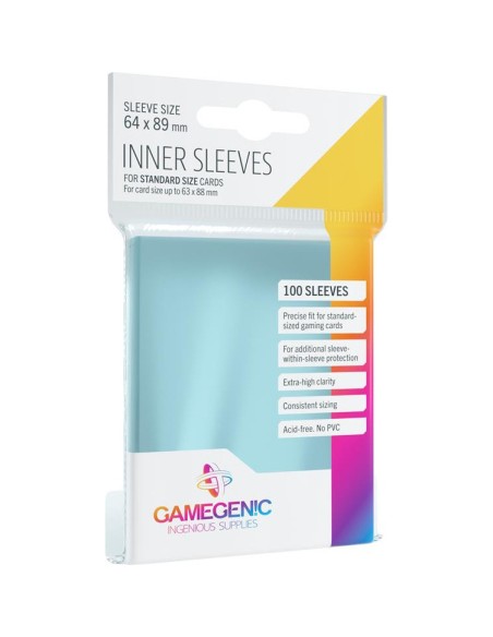 Protège cartes : 100 Inner Sleeves 64x89 - Accessoires - Gamegenic