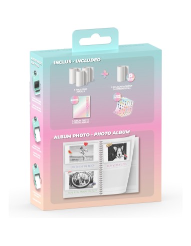 Kit créatif Pixiprint : album photo memories + recharge 4 rouleaux - Mob
