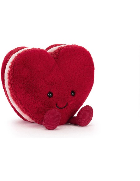 Jellycat Peluche Macaron coeur rouge - Heart Macaron