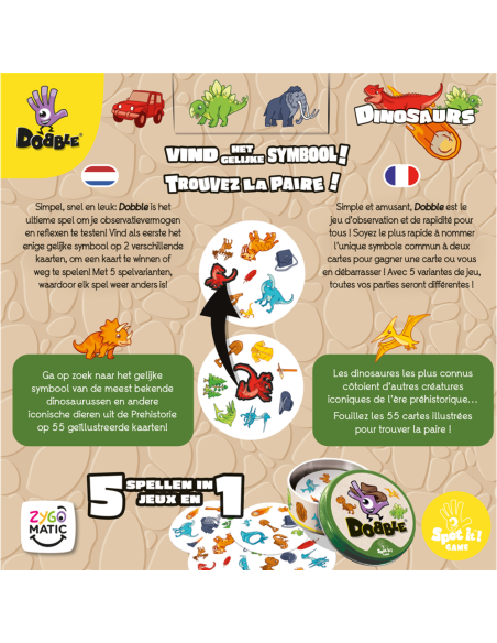 Dobble : Dinosaurs - Eco Sleeve - Fr/Nl - Asmodee