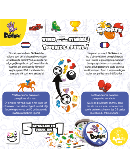 Dobble Sports - Eco Sleeve - Fr/Nl - Asmodee