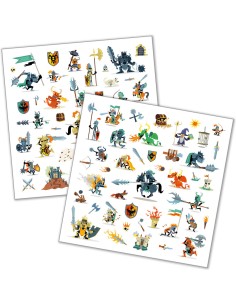Stickers Chevaliers 160 Autocollants - Djeco 2
