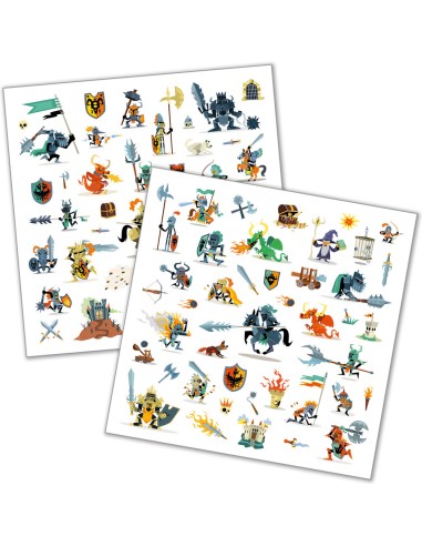 Stickers Chevaliers 160 Autocollants - Djeco