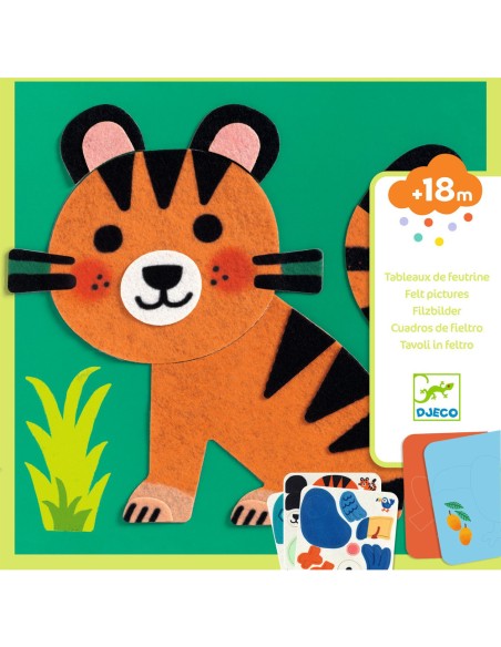 Tableaux de feutrine - Animaux tout doux - Djeco