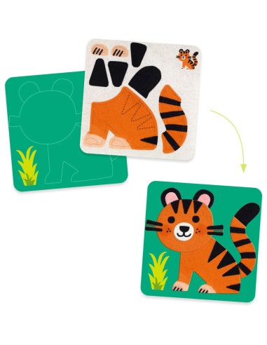 Tableaux de feutrine - Animaux tout doux - Djeco