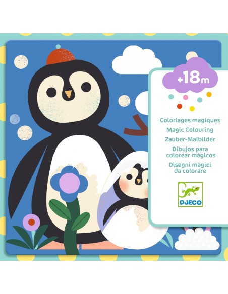 Coloriages magiques - Coucou caché maman-bébé du monde - Djeco