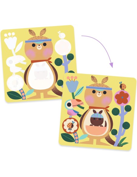 Coloriages magiques - Coucou caché maman-bébé du monde - Djeco