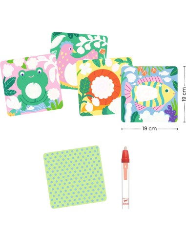 Coloriages magiques - Coucou caché maman-bébé du jardin - Djeco