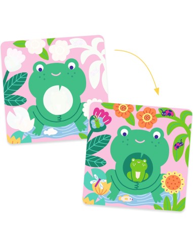 Coloriages magiques - Coucou caché maman-bébé du jardin - Djeco