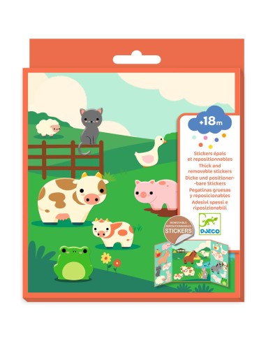 Stickers épais et repositionnables - Les animaux de la ferme - Djeco