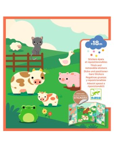 Stickers épais et repositionnables - Les animaux de la ferme - Djeco 2