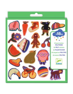60 gommettes en feutrine - Les rigolos ! - Djeco