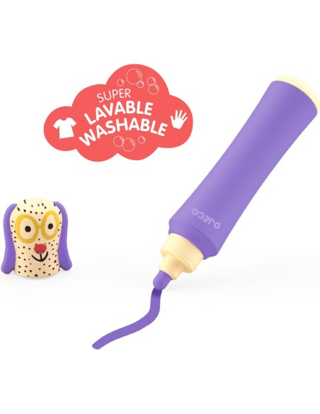 6 feutres pour les petits - Gros feutres P'tites têtes + 18 mois - Djeco