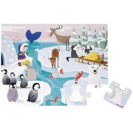 Puzzle tactile la vie sur la banquise
