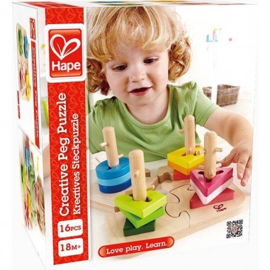 Puzzle en bois - Formes à empiler - Hape Toys
