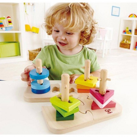 Puzzle en bois - Formes à empiler - Hape Toys