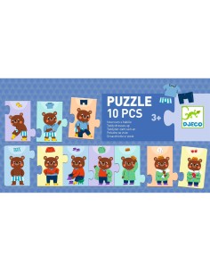 Puzzle frise - Nounours s'habille - Djeco