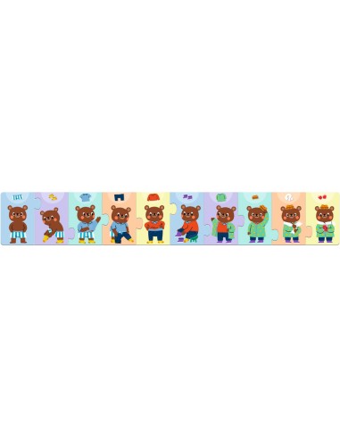 Puzzle frise - Nounours s'habille - Djeco