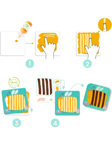 Peinture à doigt - Animaux foufous - Djeco