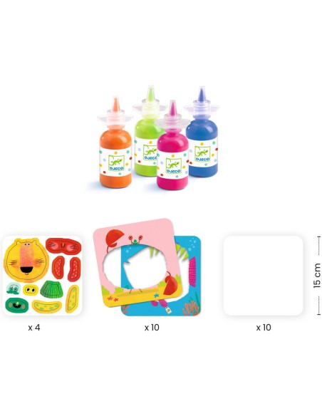 Peinture à doigt - Animaux foufous - Djeco