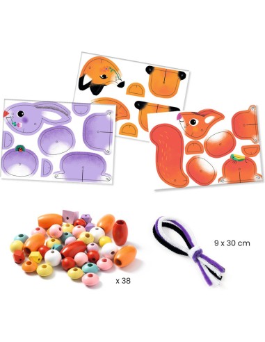 Enfilage - Animaux mignons - Djeco