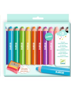 12 gros crayons gras - Djeco