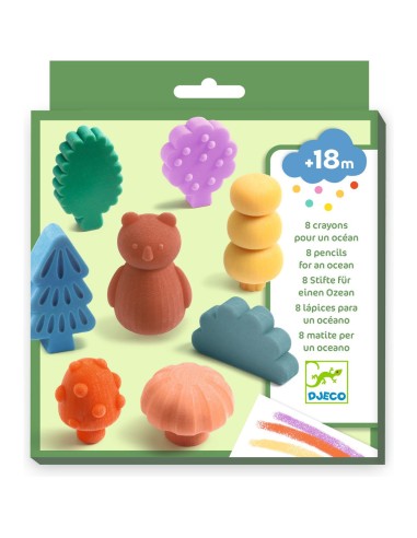8 crayons et une drôle de forêt - Djeco