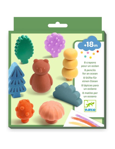 8 crayons et une drôle de forêt - Djeco