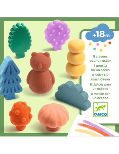 8 crayons et une drôle de forêt - Djeco